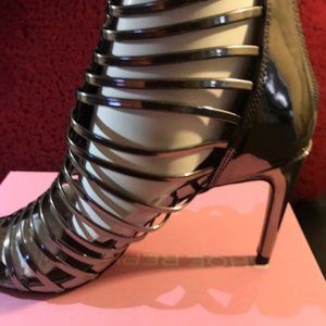 WOMEN SILVER METALLIC COLOR HIGH HEELS SHOES